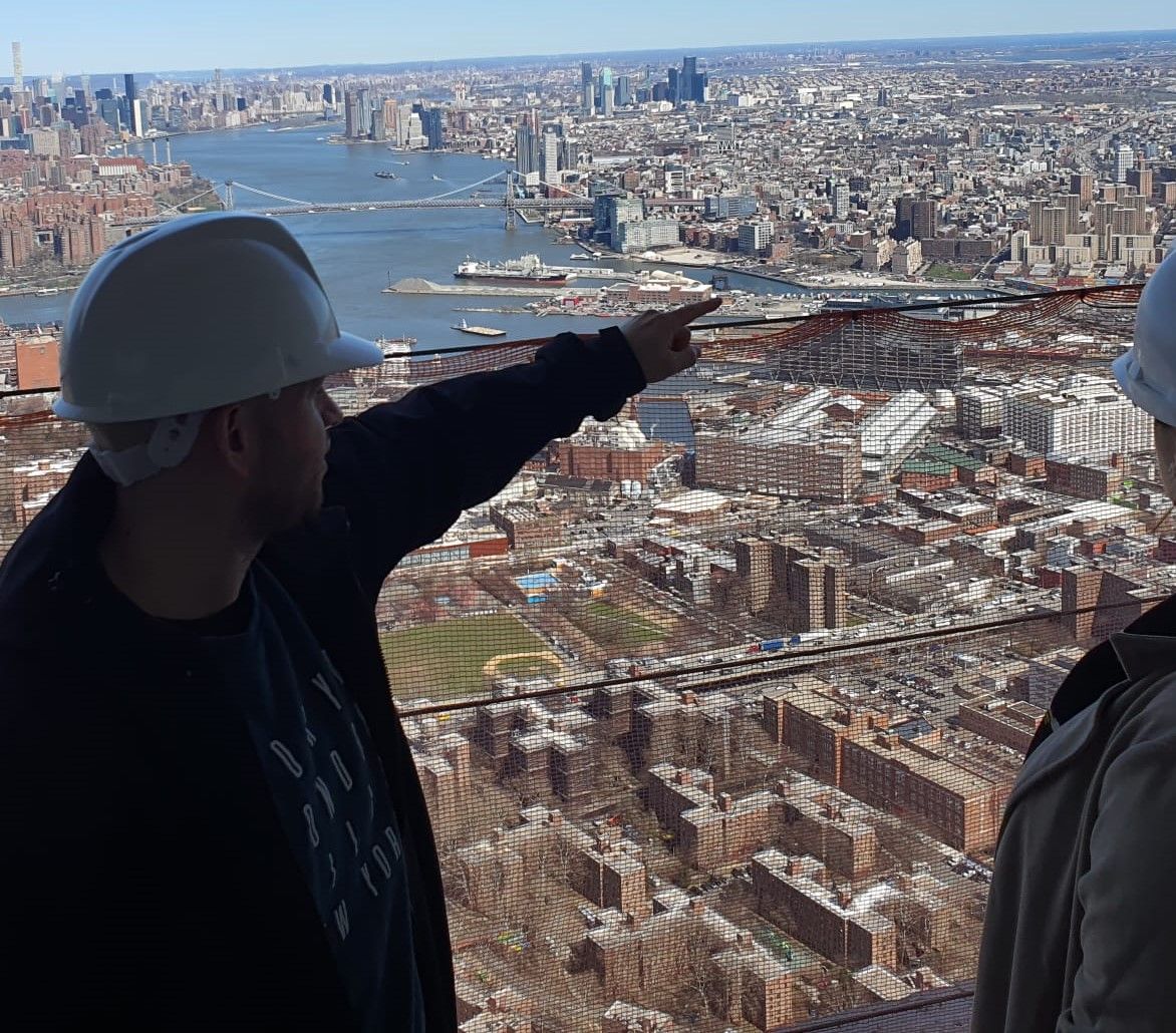 Shane Gavin on a recent inspection of the Brooklyn Tower